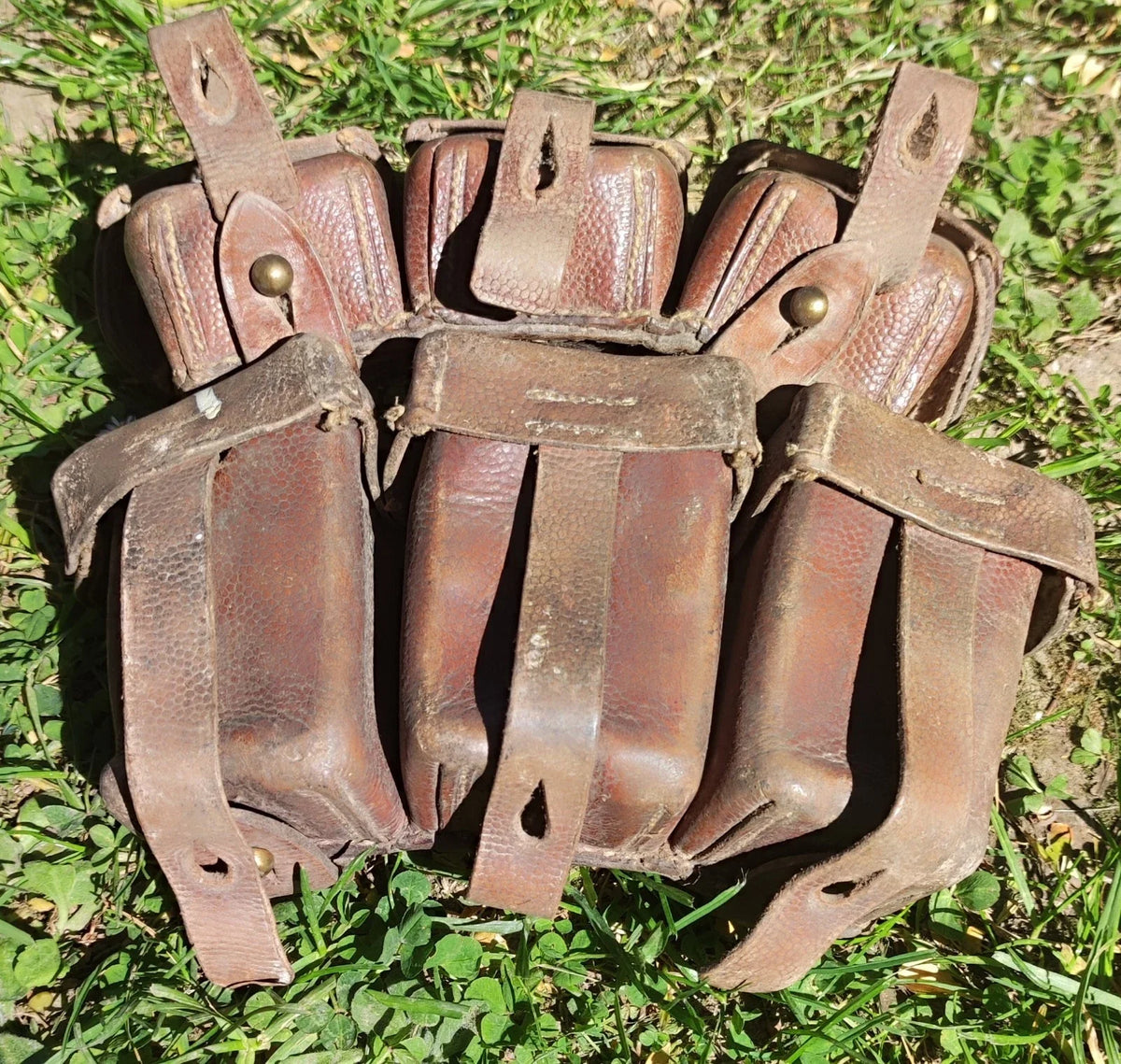 Paire cartouchière même fabricant et marquage datée 1914 allemande Prusse ww1