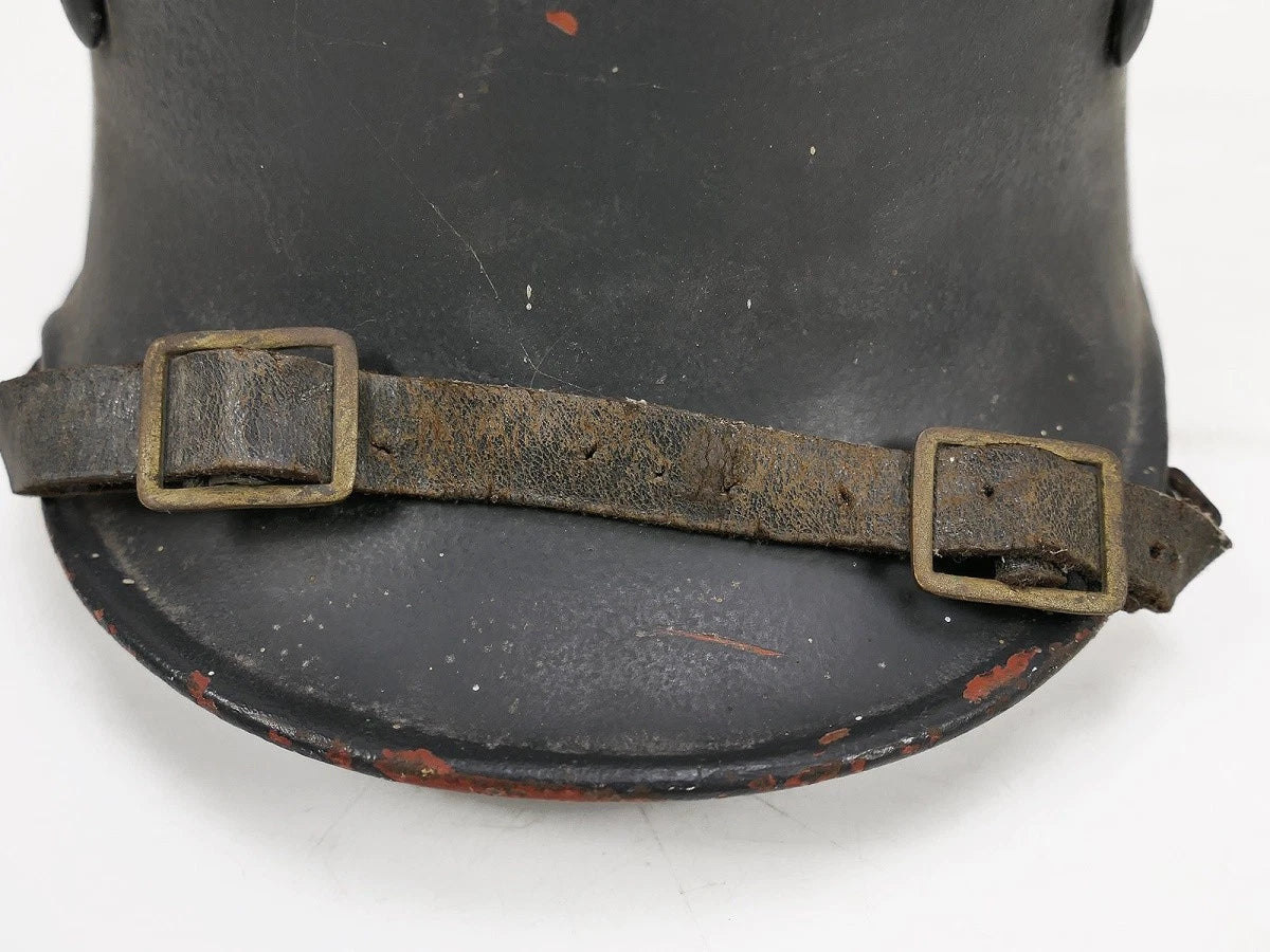 Authentique Casque acier original M16 ET66 (1er guerre mondiale) pompiers complet, avec décalcomanie