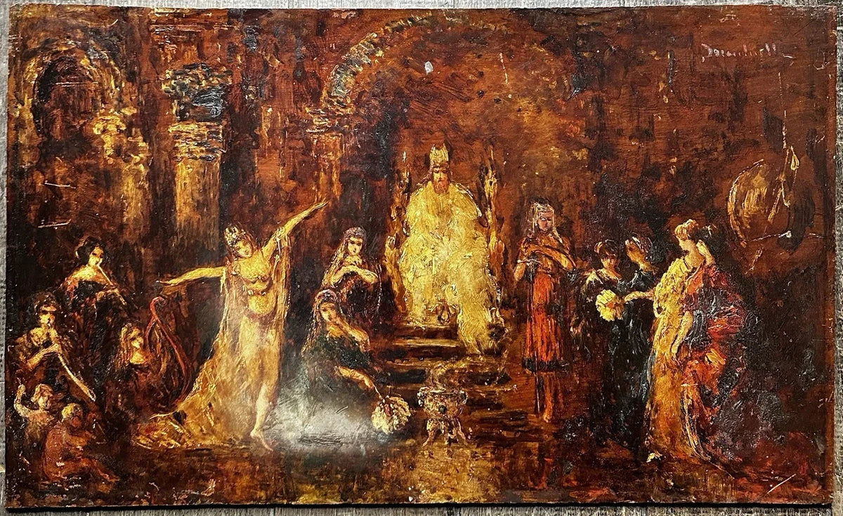 MONTICELLI Adolphe Tableau Ancien Scène Biblique Royale Princesse Peinture 19ème MONTICELLI Adolphe (1824-1886)
