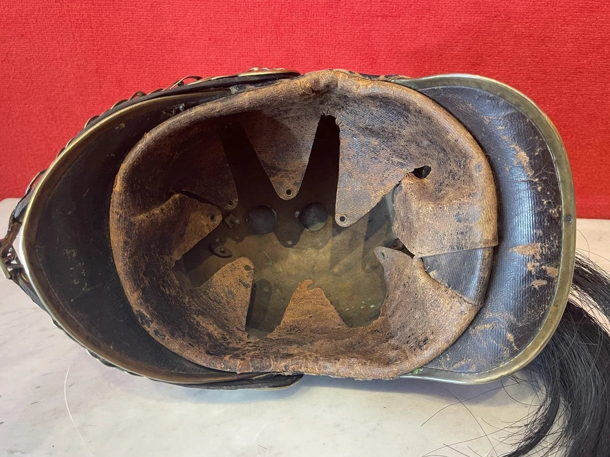 Authentique Casque de Dragons, Modèle 1858, Second Empire Napoléon III / Troisième Républiqu