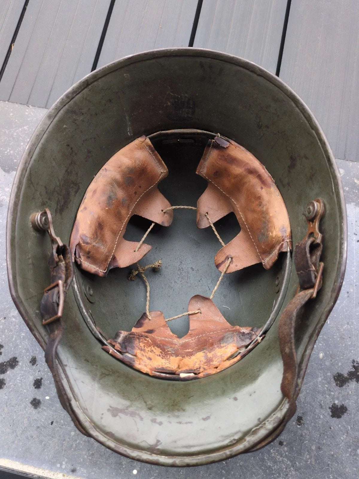 Authentique Casque Allemand Ww1 1917 Stahlhelm spikehelmet pickelhaube Ww1 Wk1 Top ! Pointe