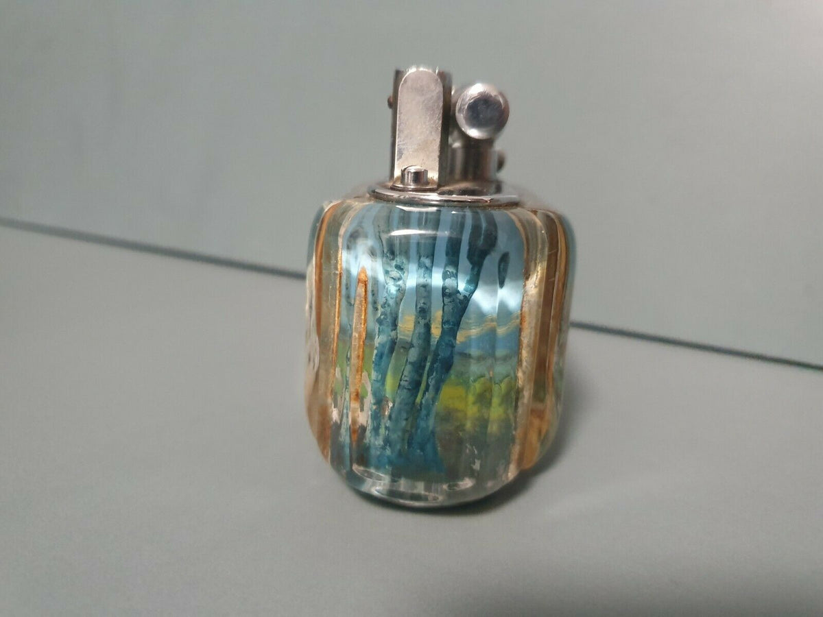 BRIQUET DUNHILL TRES RARE SCENE DE CHASSE CAVALIER ET CHIEN.