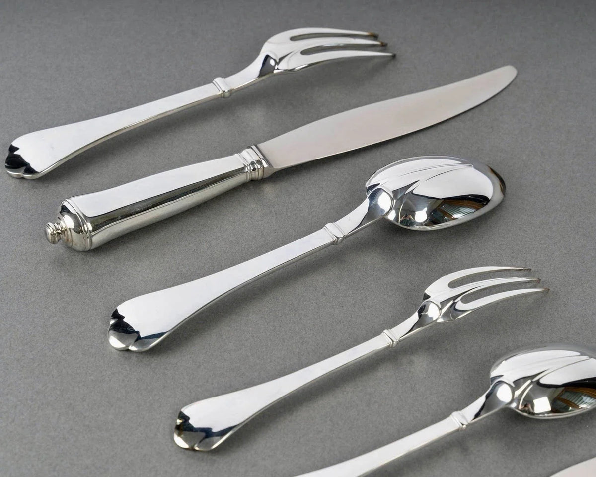 Ménagère Couverts Cardinal Métal Argenté Puiforcat Plated Flatware 110Pces New