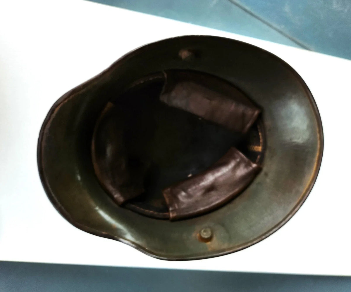 AUTHENTIQUE Casque / helmet Allemand Ww1 / 14-18 Camouflé RARE