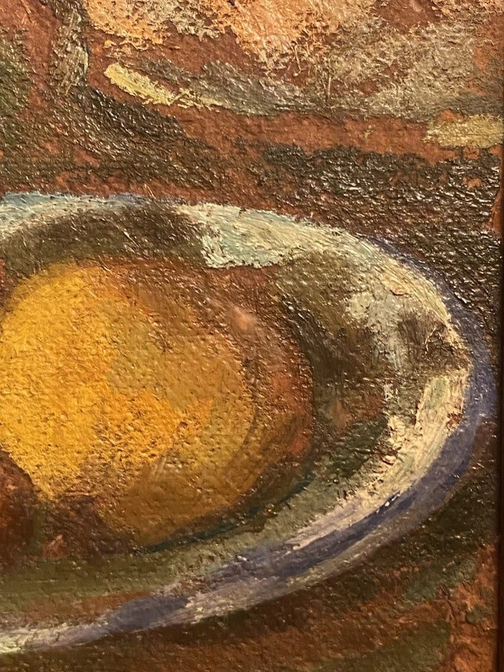 Tableau ancien non signé Nature morte aux fruits Cadre bois doré Décoration