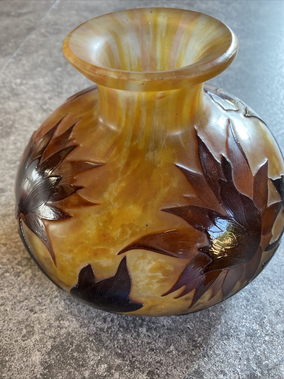 Vase Daum Nancy En Pâte De Verre