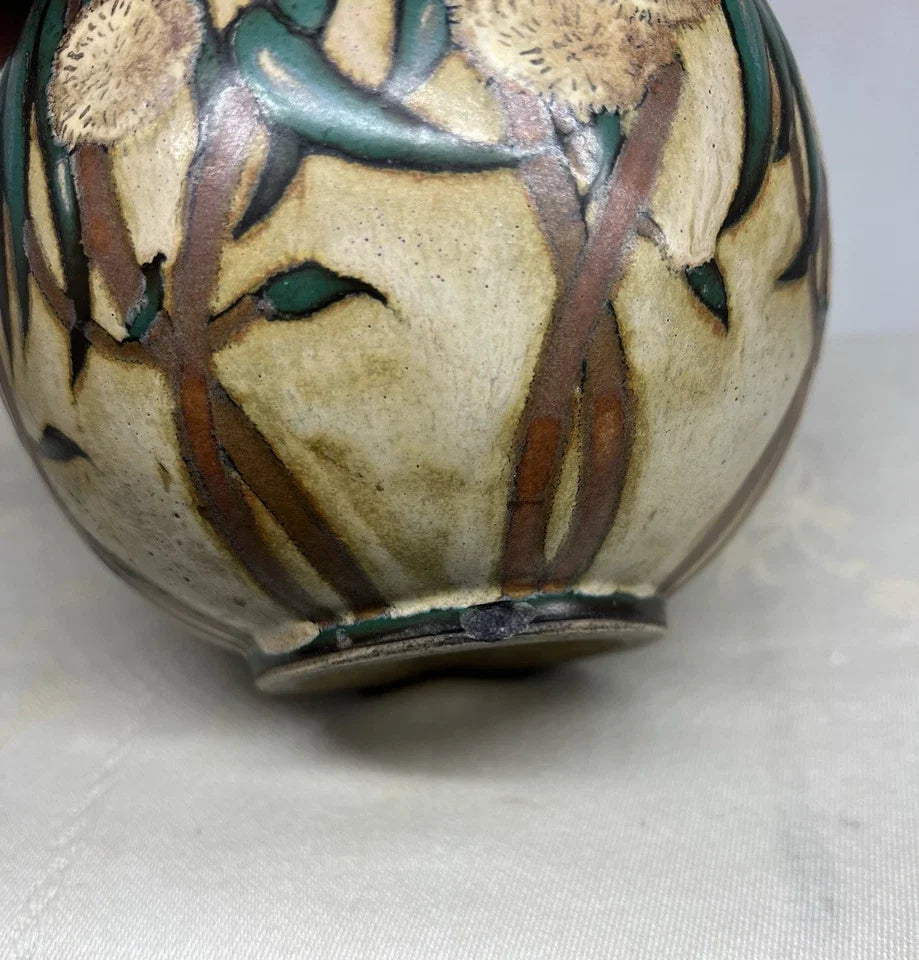 LOUIS LOURIOUX VASE GRES BOGUE CHATAIGNIER ART DECO FOECY CHER BERRY CENTRE 30'