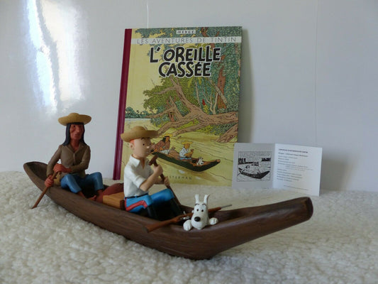 TINTIN MOULINSART "PIROGUE "L'OREILLE CASSEE" - NEUF