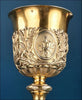 Calice Baroque Ancien Et Patène En Argent Doré 1836