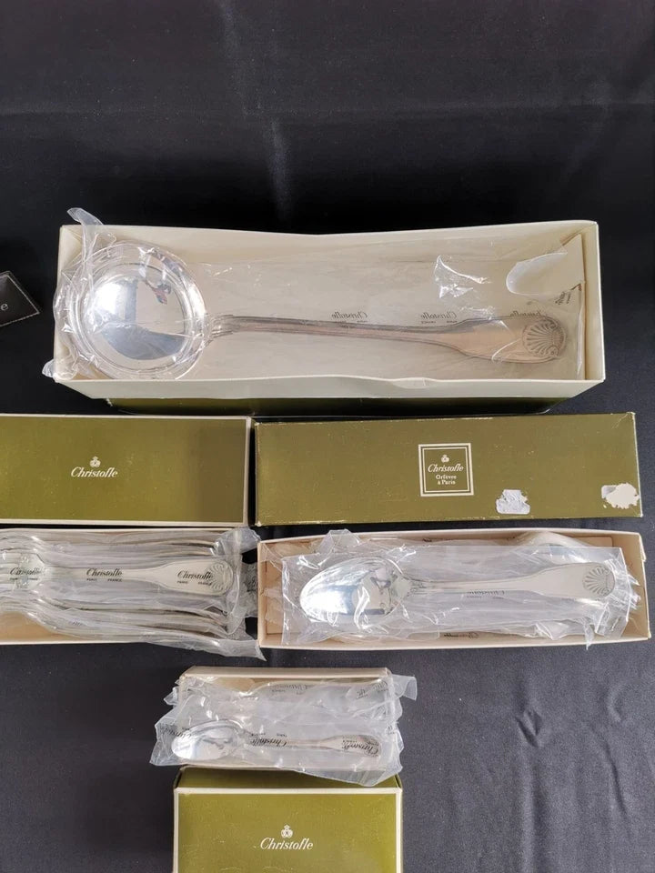 Christofle coquille Vendôme grande Ménagère neuve sous blister scellée Neuf