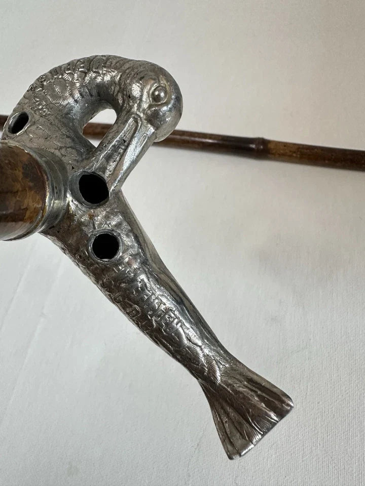 Rare Canne Flûte à bec Ch MATHIEU Paris ancienne à système Epoque XIXème siècle