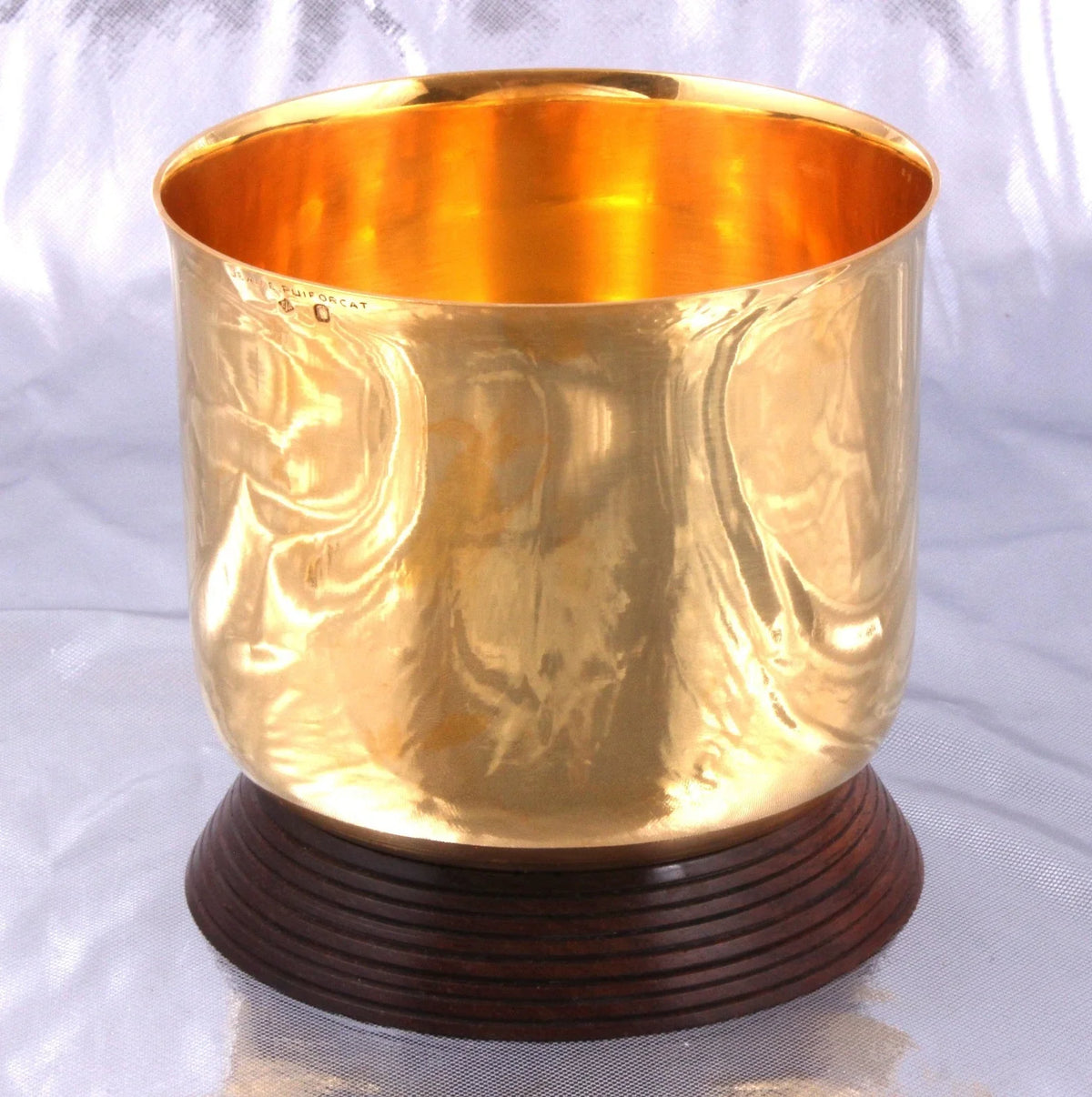 JEAN E PUIFORCAT - GRANDE SUPERBE COUPE ART DECO - ARGENT MASSIF MINERVE VERMEIL