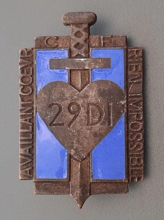 INSIGNE CORPS FRANC 24° BCA CHASSEURS ALPINS Guerre 1940 ORIGINAL WW2
