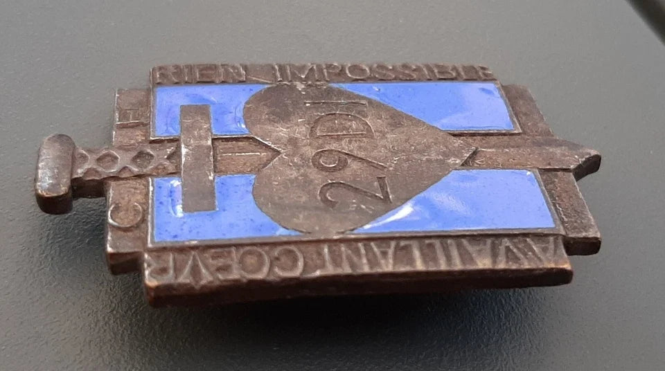 INSIGNE CORPS FRANC 24° BCA CHASSEURS ALPINS Guerre 1940 ORIGINAL WW2