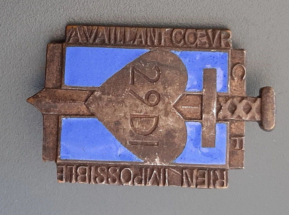 INSIGNE CORPS FRANC 24° BCA CHASSEURS ALPINS Guerre 1940 ORIGINAL WW2