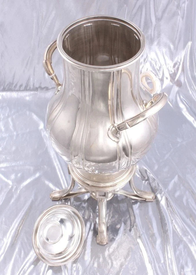 KELLER - IMMENSE SPLENDIDE FONTAINE A EAU CHAUDE SAMOVAR - ARGENT MASSIF MINERVE
