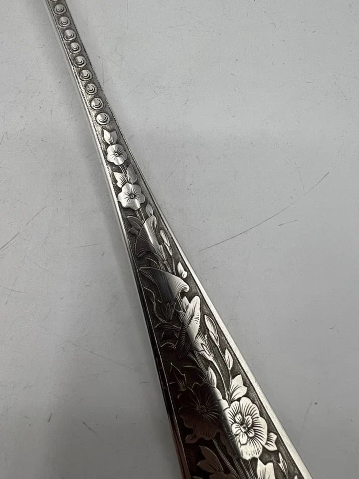 TRES BELLE LOUCHE EN ARGENT MASSIF POINCON MINERVE 1 ER TITRE ARMOIRIES