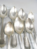 ANCIENS LOT 12 COUVERTS CUILLERE FOUCHETTE ARGENT MASSIF