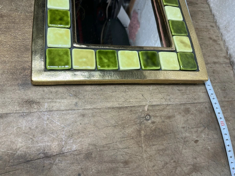 Superbe miroir en céramique, Mithé Espelt datant des années 1960