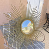Miroir soleil vintage Chaty Vallauris A.M signé avec oeil de sorcière Diam 83 cm
