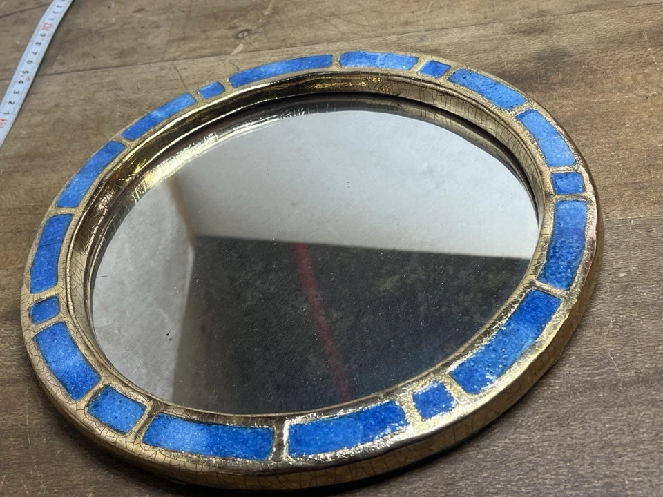 Superbe miroir en céramique, Mithé Espelt datant des années 1960 Réf 26/2502