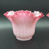PAIRE DE TULIPES ROSES POUR LAMPE À PÉTROLE Baccarat? St-Louis? Clichy? Globe