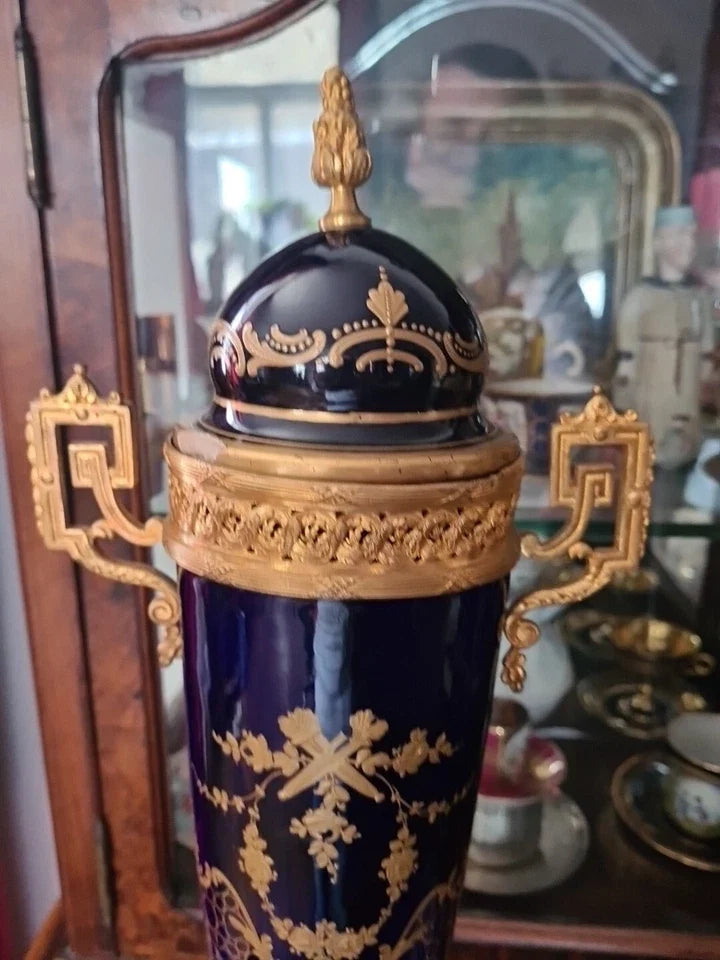 PAIRE DE VASES. PORCELAINE ÉMAILLÉE AVEC RELIEF. SEVRES. XIX ÈME SIÈCLE.