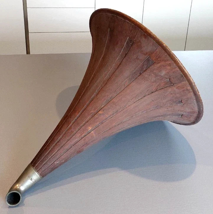 Rare Pavillon En Bois pour phonographe gramophone phono