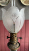 Rare Lampe À Pétrole L’escalier De Cristal Globe baccarat ? Et Bronze