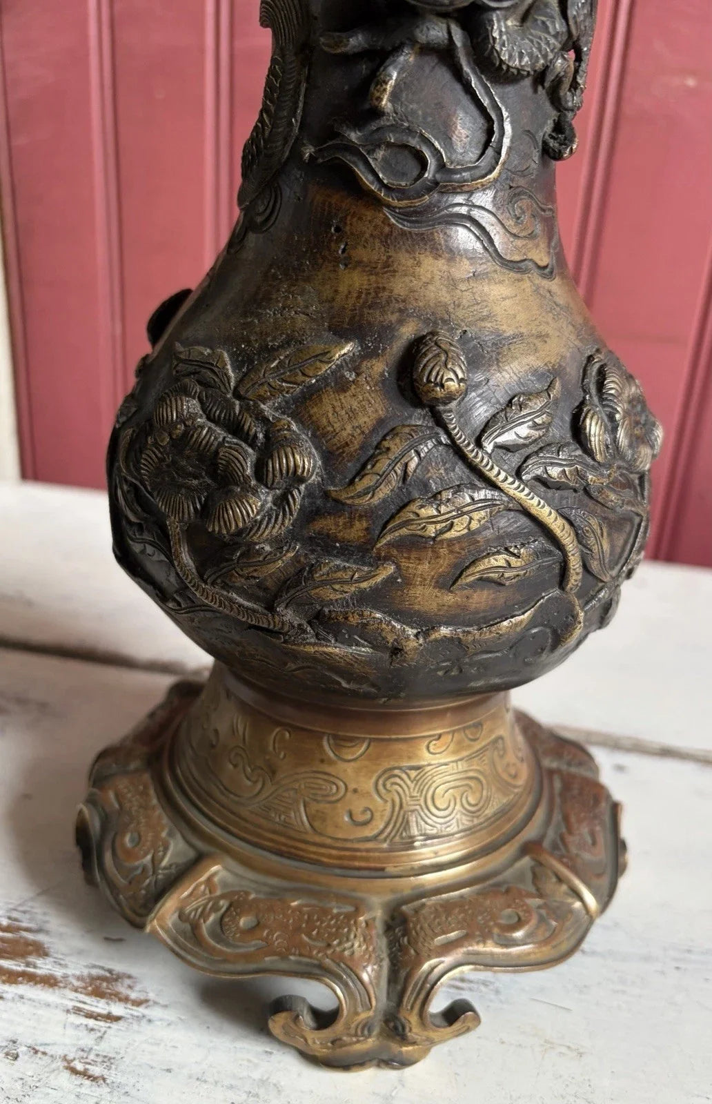 Rare Lampe À Pétrole L’escalier De Cristal Globe baccarat ? Et Bronze