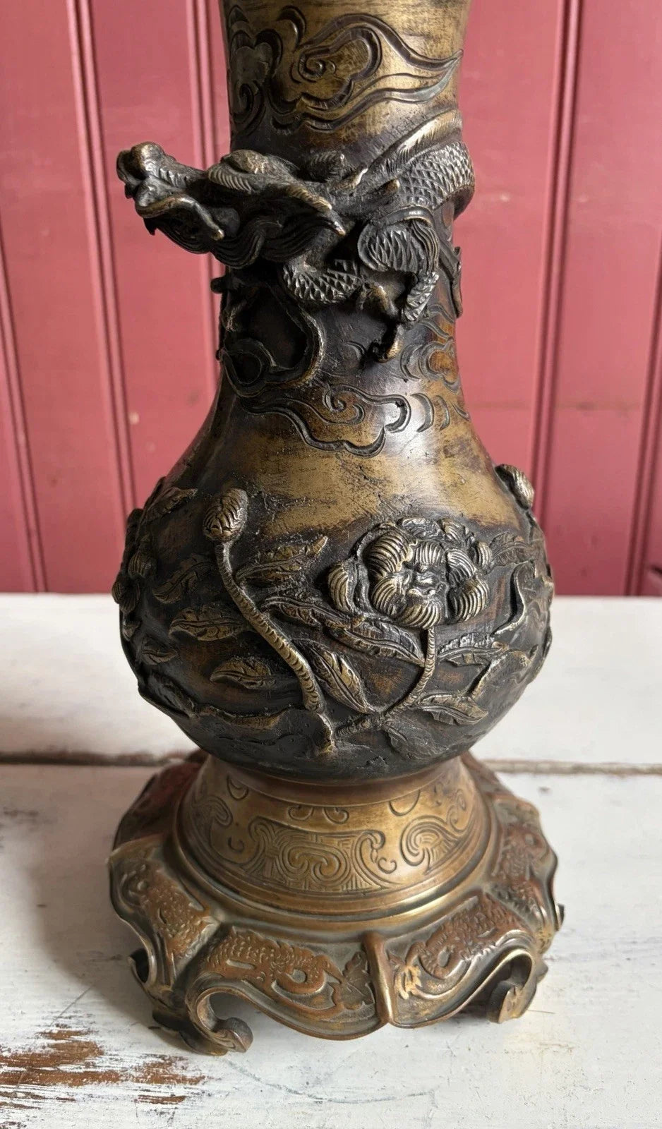 Rare Lampe À Pétrole L’escalier De Cristal Globe baccarat ? Et Bronze