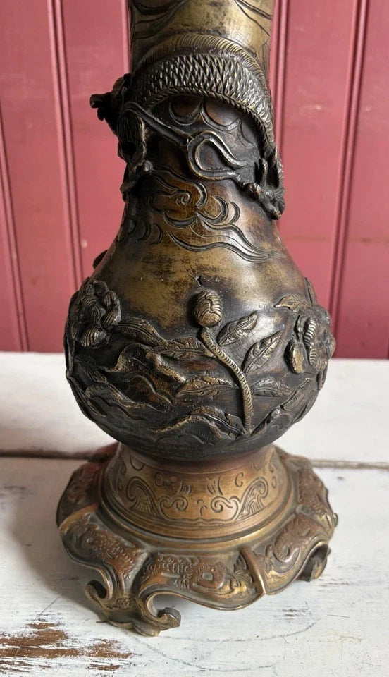 Rare Lampe À Pétrole L’escalier De Cristal Globe baccarat ? Et Bronze