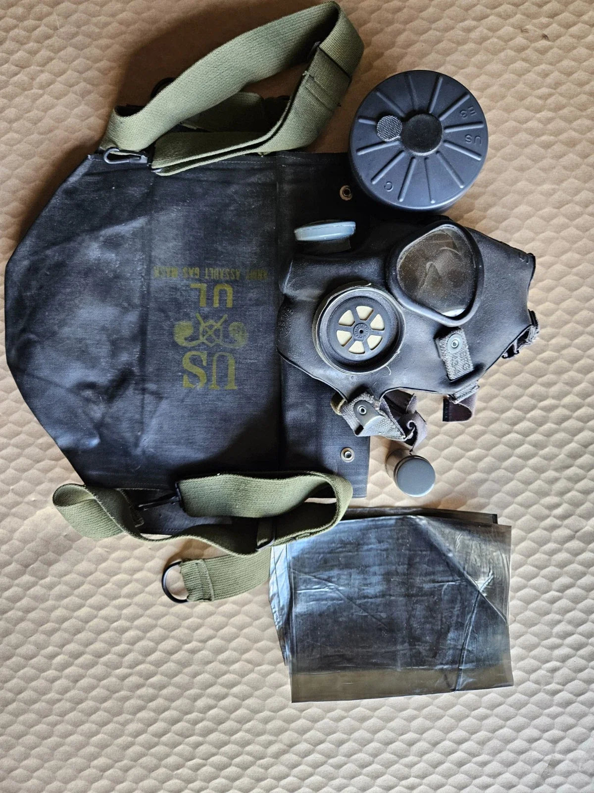 Masque anti-gaz M5 M7 39 45 Jour J Us Army Ww2 Para Airborne Paratrooper