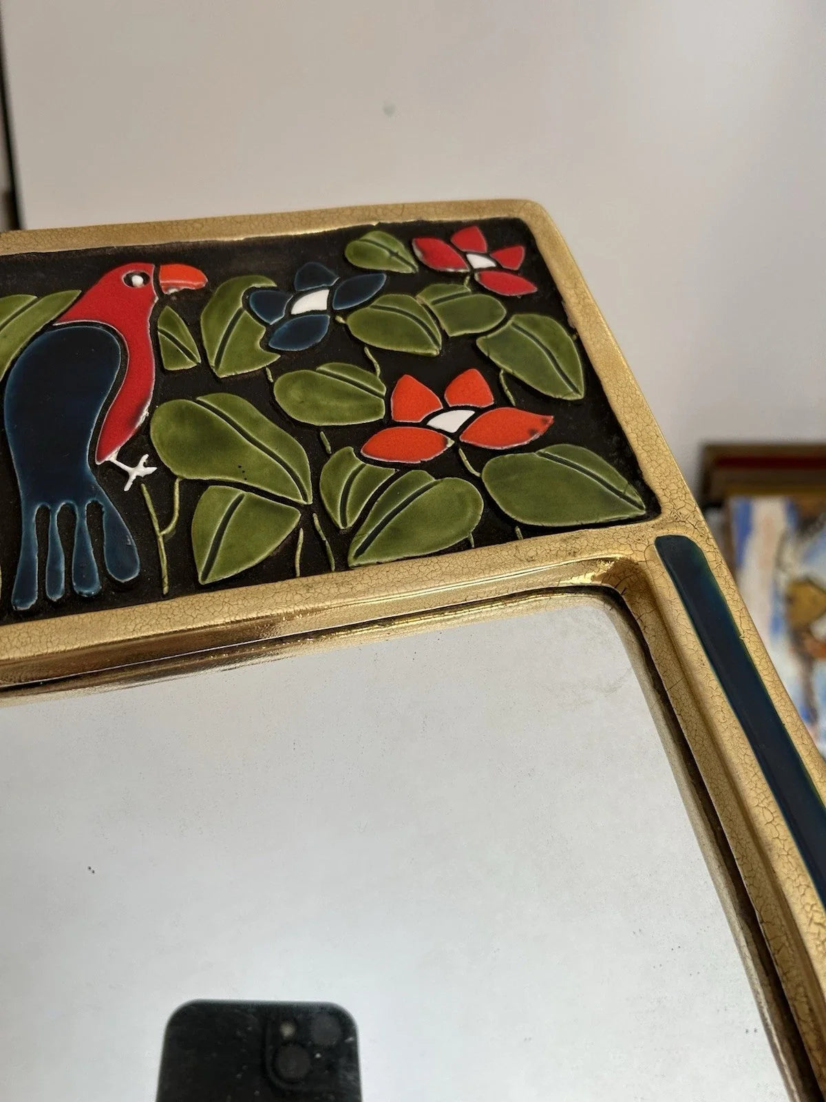 MIROIR "BRÉSIL" MITHÉ ESPELT CÉRAMIQUE ERA JOUVE CAPRON RUELLAND