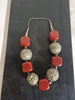 Imposant Collier Ambre Cherry et Métal Bédouin Yemen Ethnique Bakélite Ancien