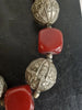 Imposant Collier Ambre Cherry et Métal Bédouin Yemen Ethnique Bakélite Ancien