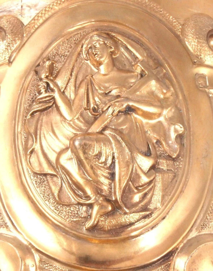 MONTAGNY - GRAND EXCEPTIONNEL CALICE BAROQUE - ARGENT MASSIF MINERVE VERMEIL XIX