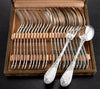 PUIFORCAT : Prestigieuse Ménagère Argent massif ép. Art Nouveau mod. IRIS 25pcs