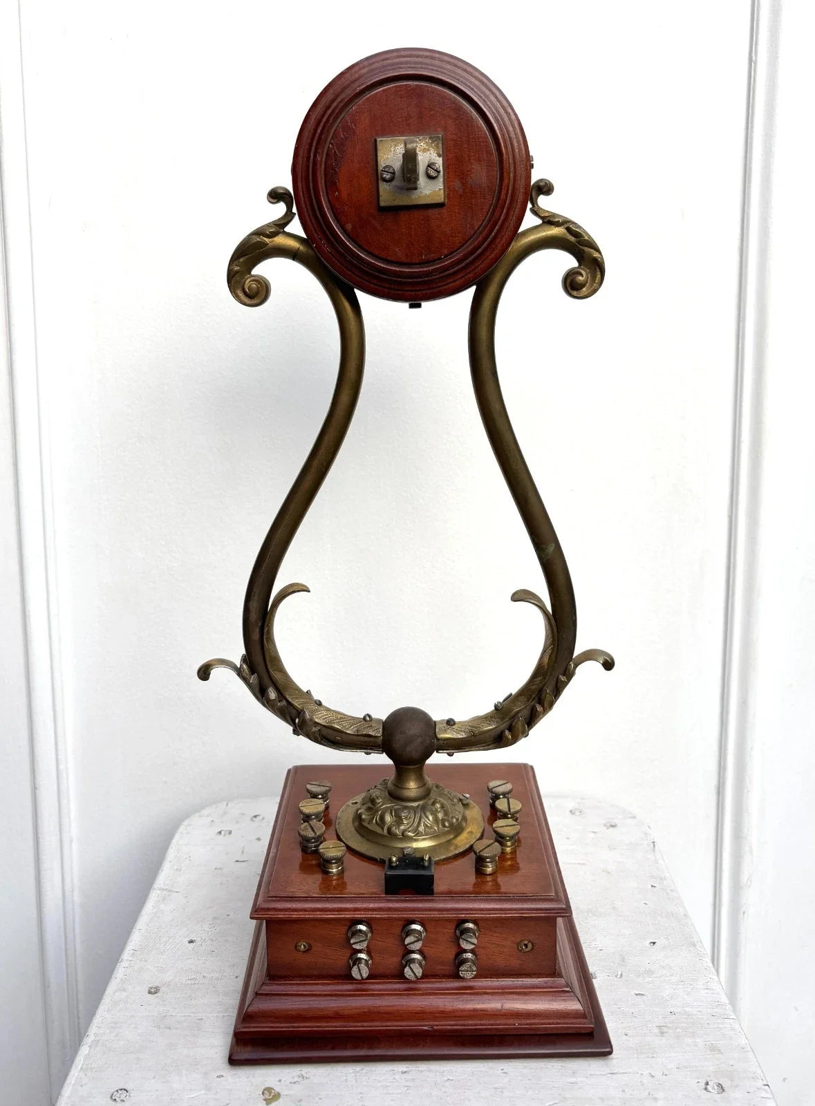 Rare téléphone ancien La Lyre Wich système Deckert Antique Old Telefon vers 1900
