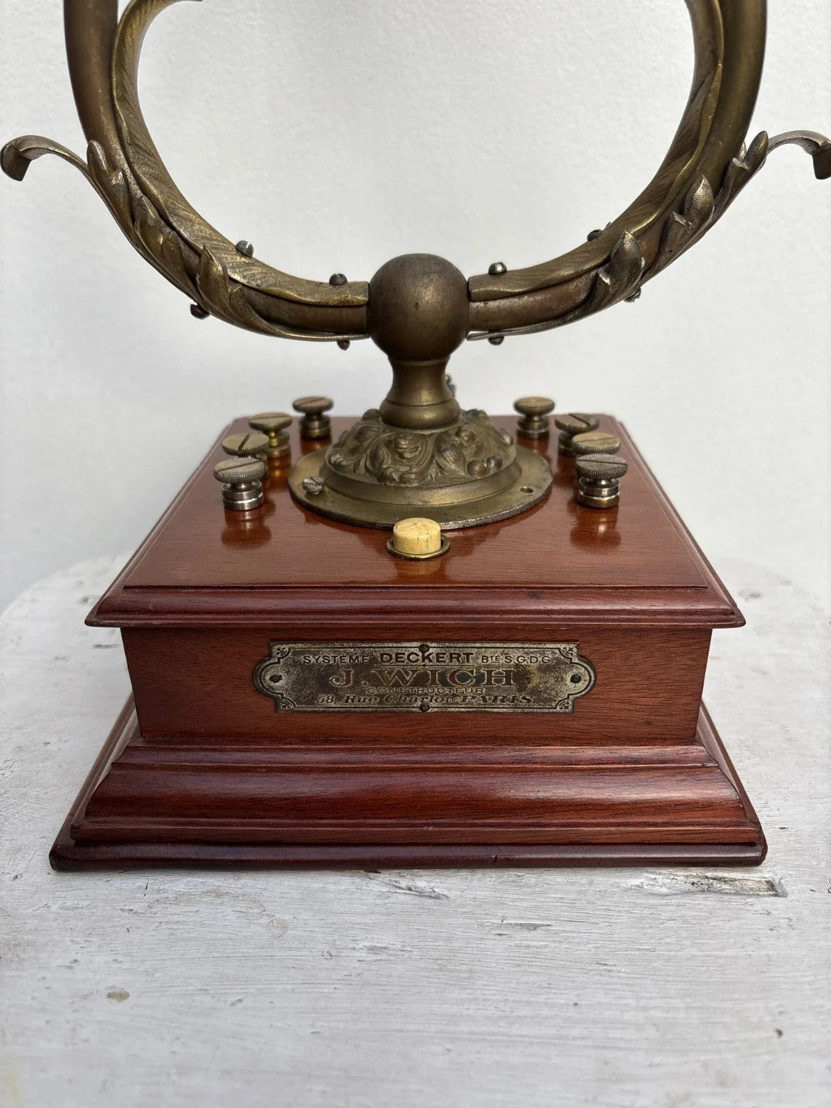 Rare téléphone ancien La Lyre Wich système Deckert Antique Old Telefon vers 1900