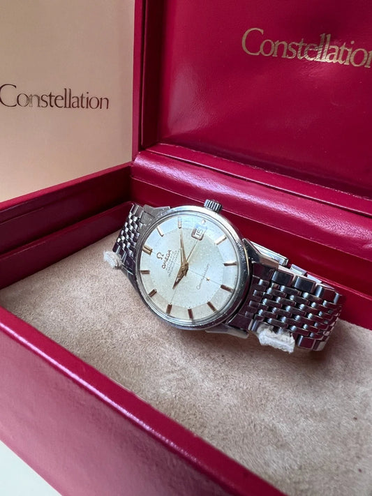 RARE OMEGA CONSTELLATION 1966 - FULL SET AVEC SA BOITE ET BRACELET BOR D'ORIGINE