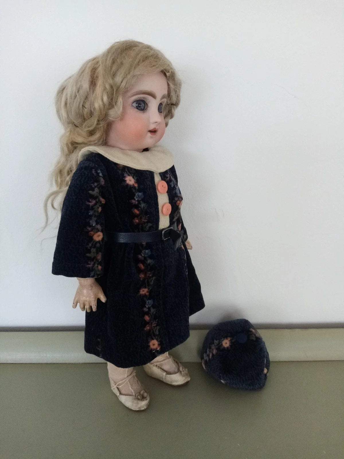 Poupée ancienne premiere Bleuette Jumeau Bleuette robe GL