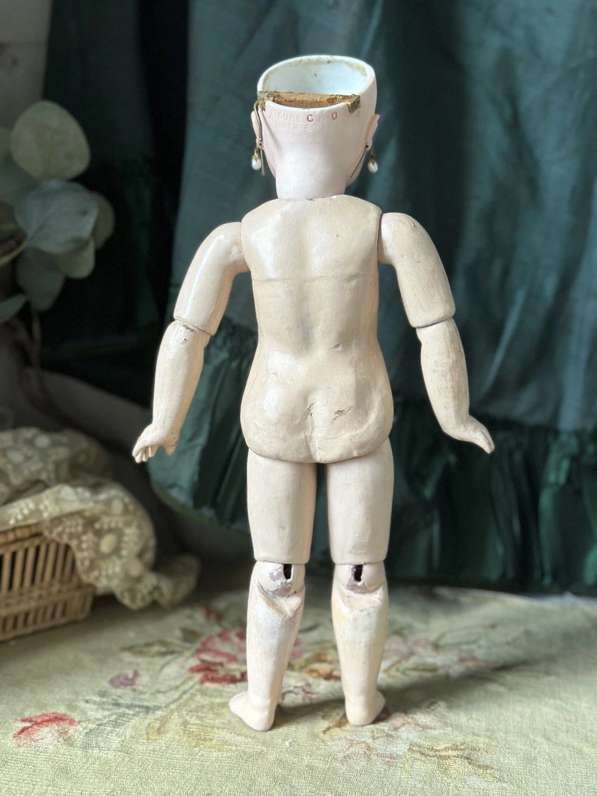 Poupée Ancienne En Porcelaine Steiner Figure C Bourgoin Bourrelet Antique Doll
