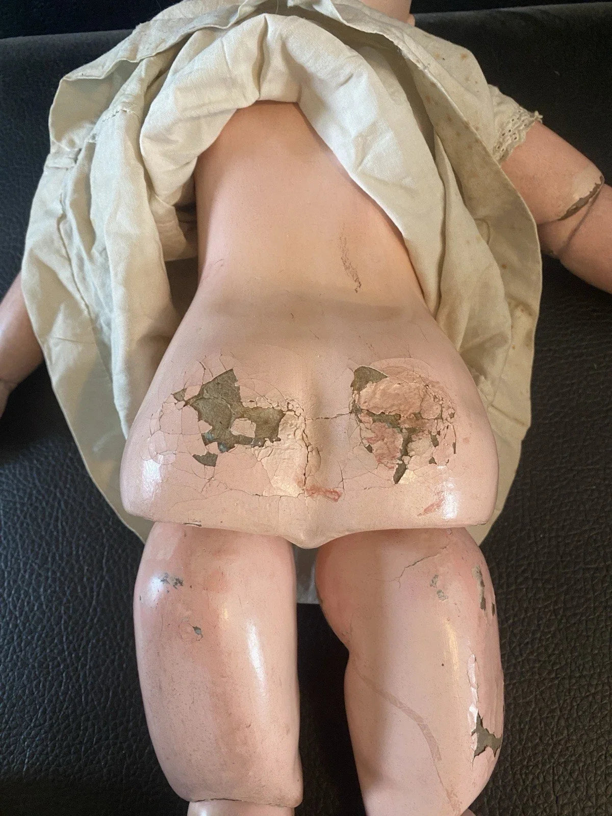 ANCIENNE POUPEE JUMEAU TÊTE PORCELAINE BOUCHE FERMÉE TAILLE 11 DOLL BISQUE