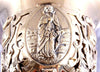 FAVIER -SPLENDIDE EXCEPTIONNEL CALICE BAROQUE -ARGENT MASSIF MINERVE VERMEIL XIX
