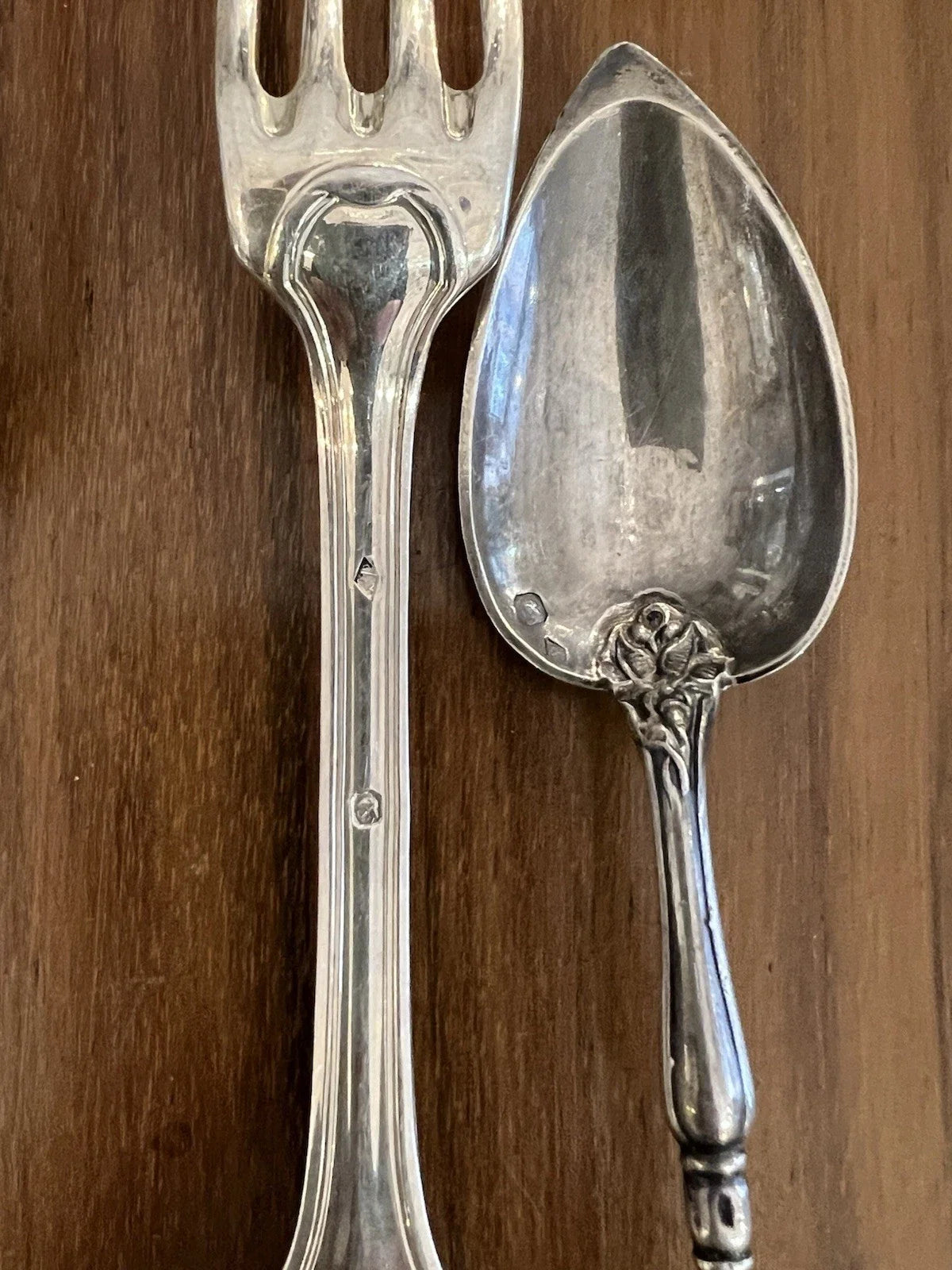 LOT COUVERTS ARGENT MASSIF 1097 G COLLECTION OU FONTE / ARGENTERIE ANCIENNE