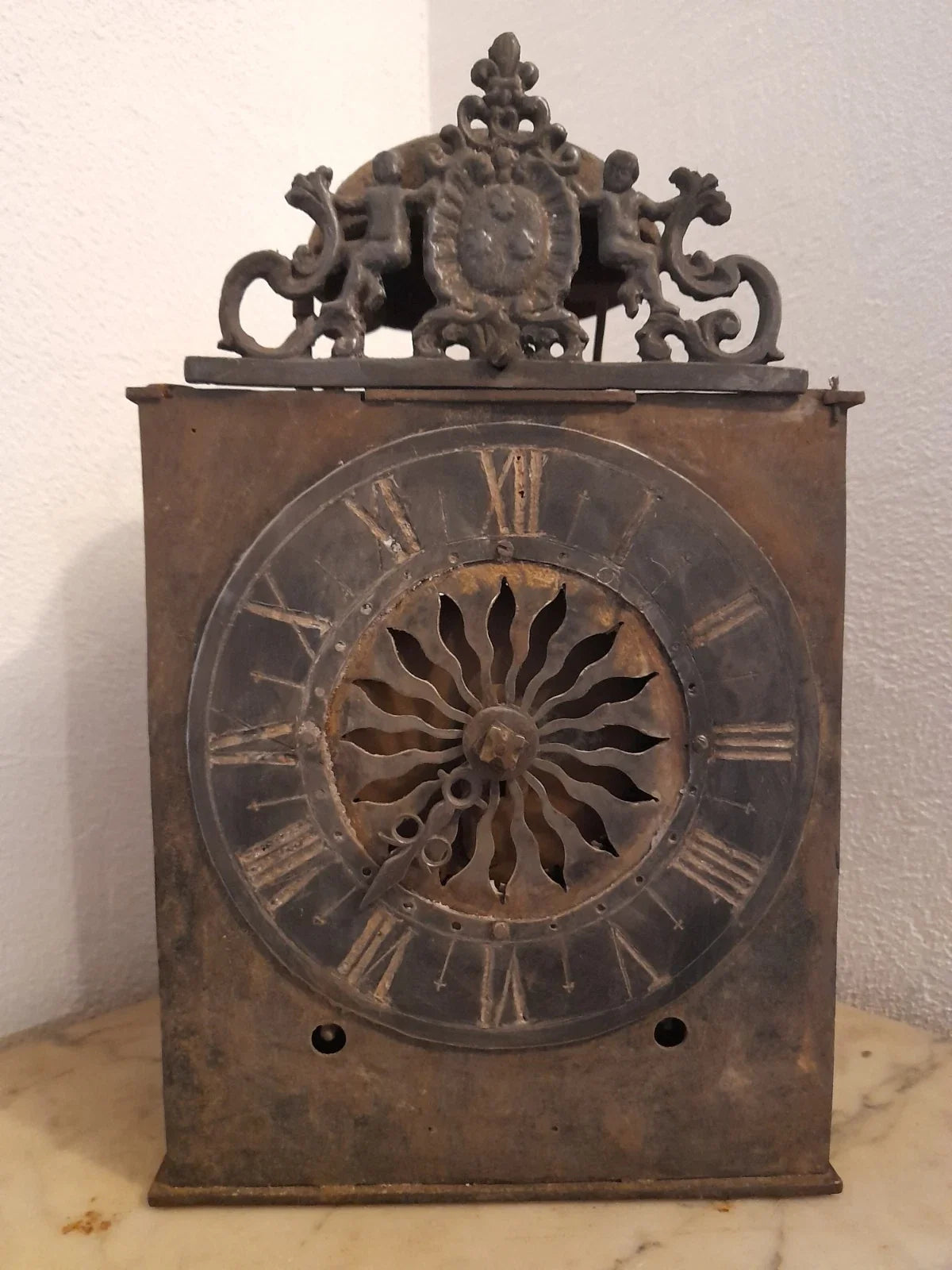 Ancien mouvement horloge comtoise mécanisme Uhr wall clock Wanduhr Pendel