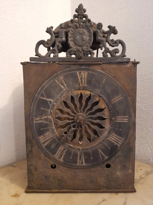 Ancien mouvement horloge comtoise mécanisme Uhr wall clock Wanduhr Pendel