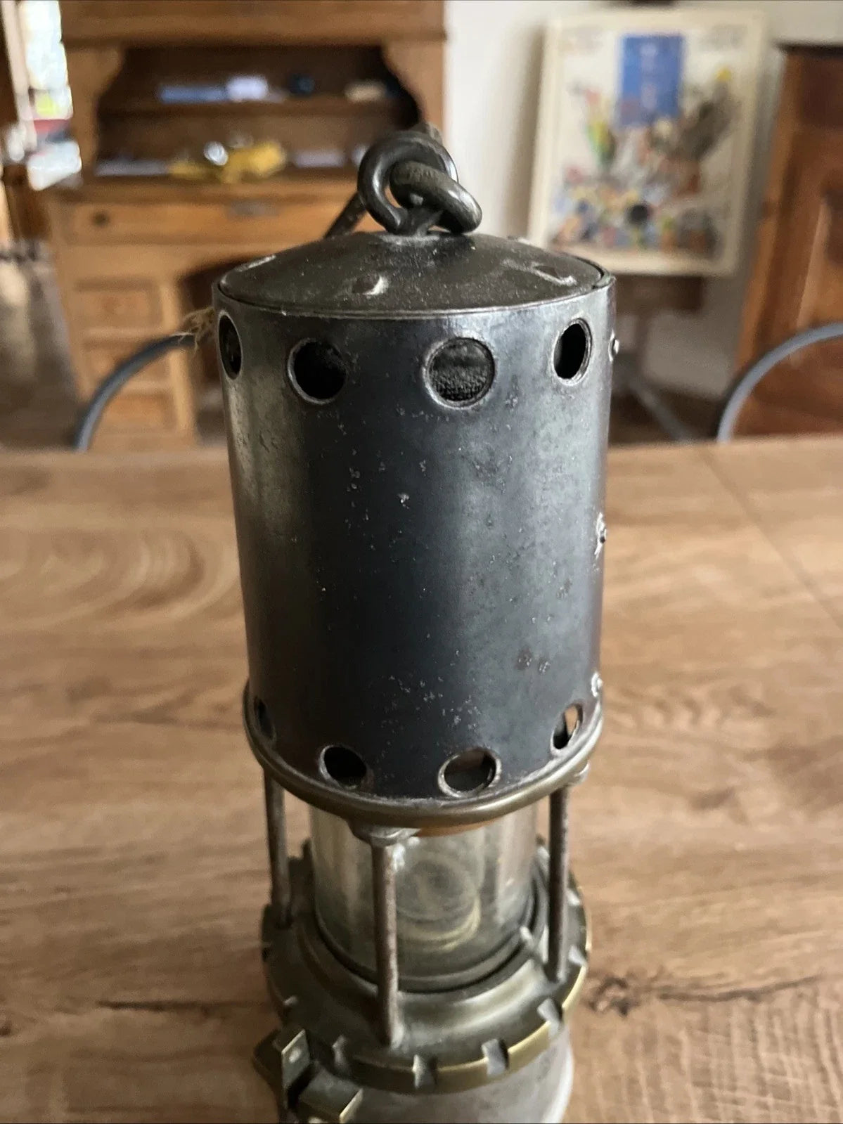 Ancienne Lampe De Mineur