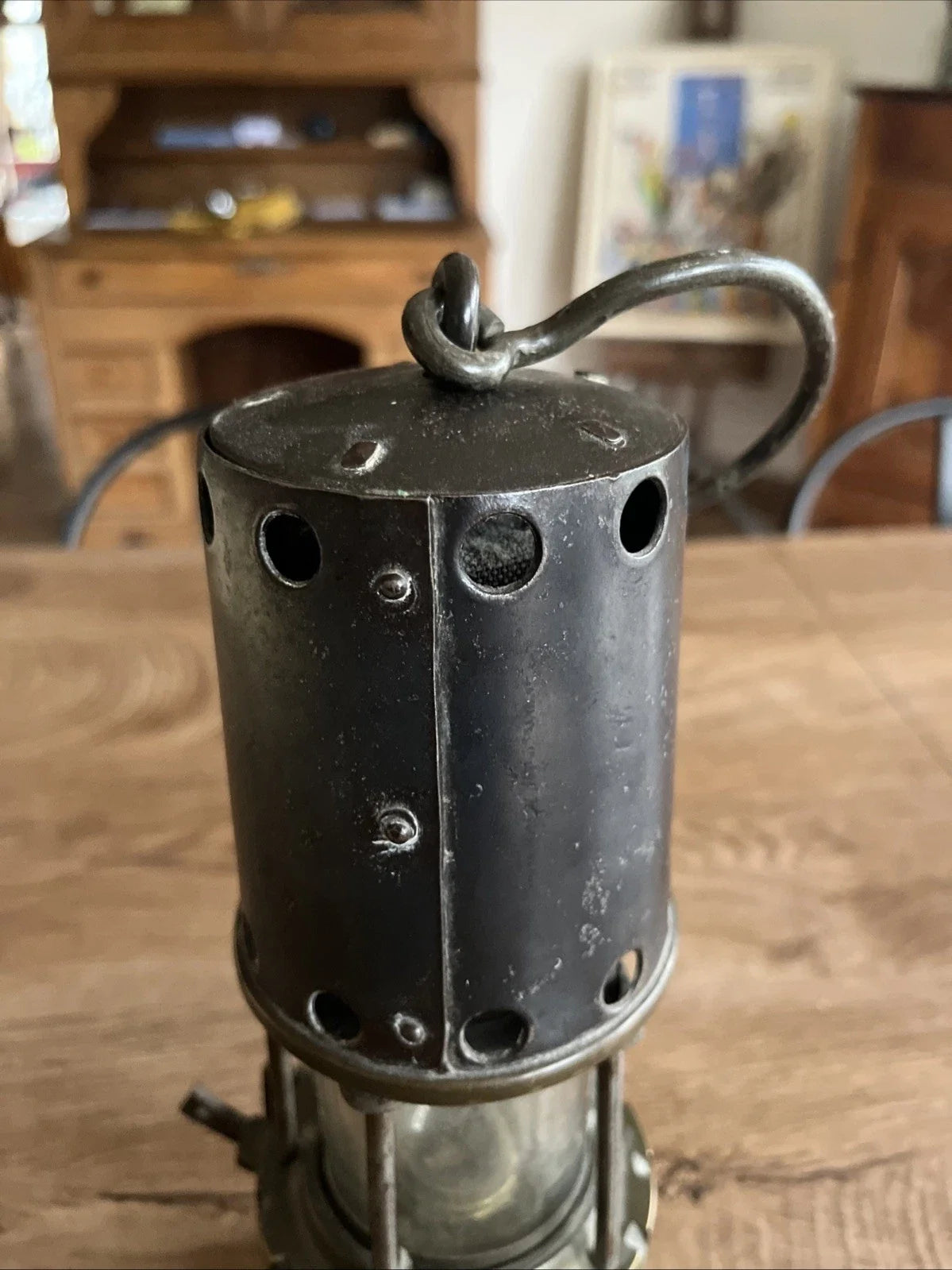 Ancienne Lampe De Mineur